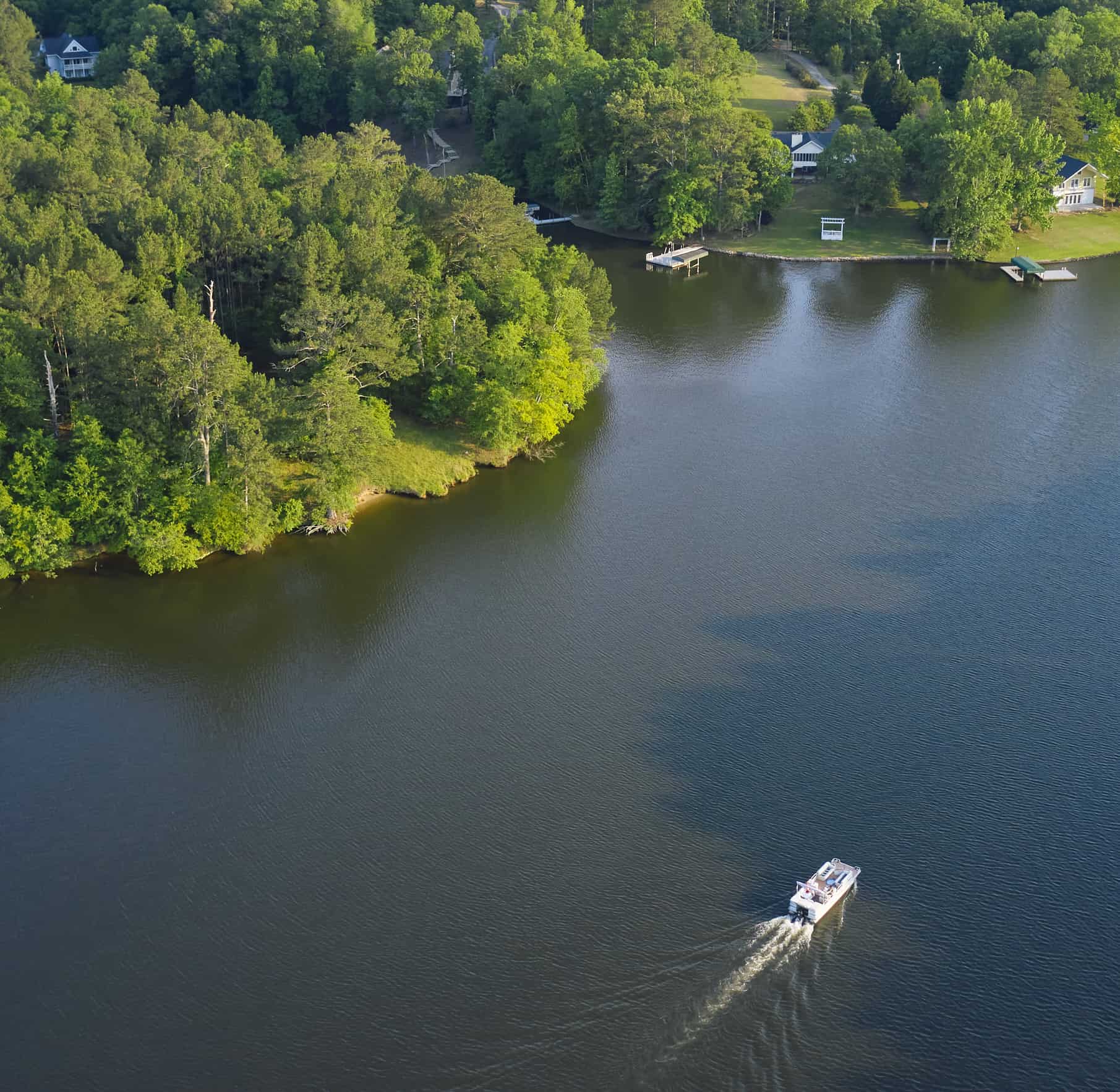 boat on a lake