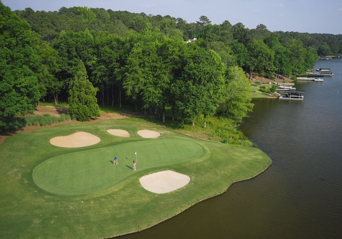 people on golf course
